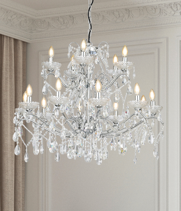 오베르 촛대 15등(900파이 크롬/골드) 크리스탈샹들리에 대형샹들리에