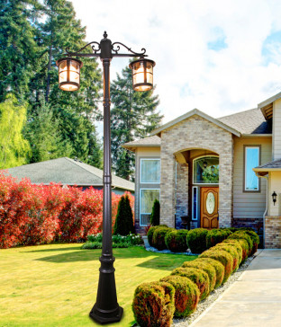 노비스 정원등, 야외 조명, 가로등, 외부조명 (2등 2.1M / 3등 2.54M 블랙)