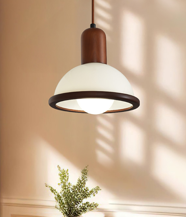 트리닝 1등 우드 펜던트 식탁조명(유리)